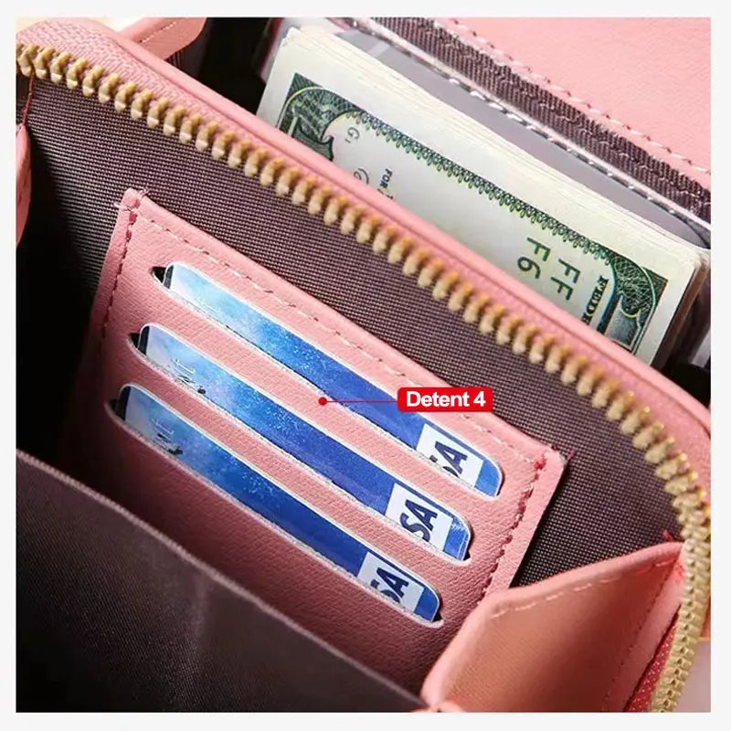 Women Crossbody Bags Long Multi-Pocket Shoulder Bags