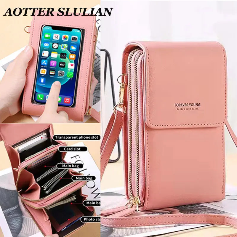 Women Crossbody Bags Long Multi-Pocket Shoulder Bags