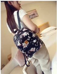 Butterfly Flower Children Backpack Floral PU Leather Backpack