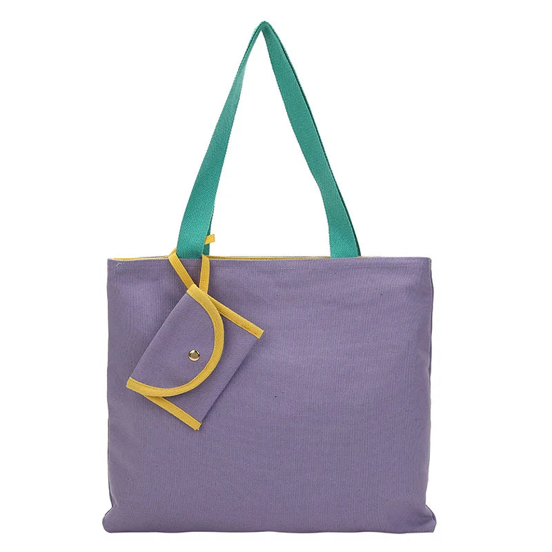 Canvas Shoulder Bag Large Capacity Eco Tote Bags For Women