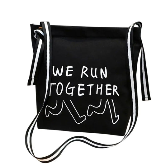 Canvas Women Shoulder Bag Crossbody Bags Letter Printed Handbag