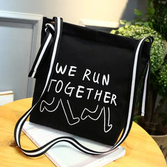 Canvas Women Shoulder Bag Crossbody Bags Letter Printed Handbag