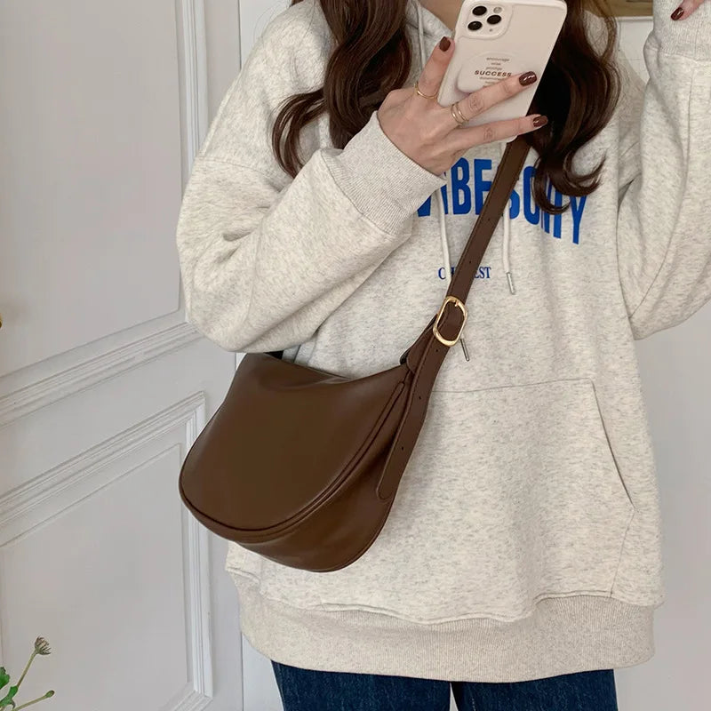 Casual One Shoulder Crossbody Bag Versatile Dumpling Bag