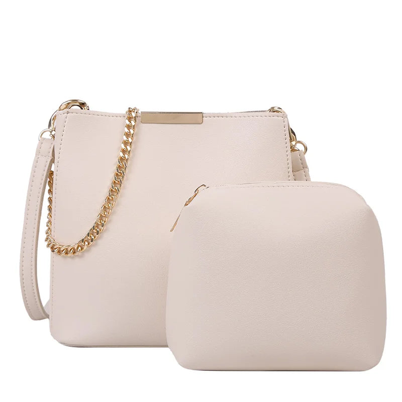 Chain Shoulder Messenger Bag High Pu Leather Crossbody Bags for Women Handbags W