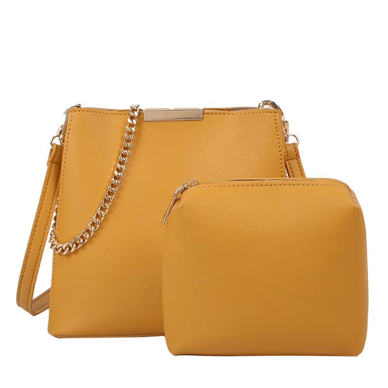 Chain Shoulder Messenger Bag High Pu Leather Crossbody Bags for Women Handbags W