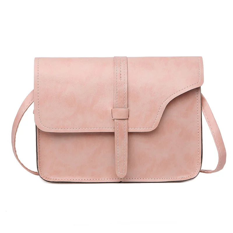 Retro Women Messenger Bag Solid Small Square Crossbody Bag For Women