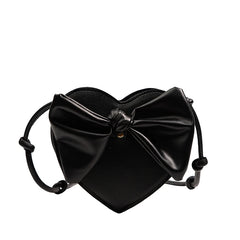 Love Heart Crossbody Bag with Bowknot Phone Bag