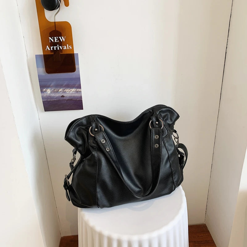 Crossbody Tote Business Women Shoulder Bags PU Leather Large Capacity
