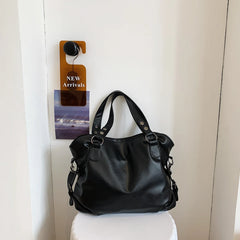 Crossbody Tote Business Women Shoulder Bags PU Leather Large Capacity