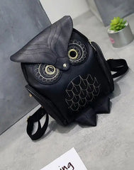 Owl Backpacks For Women Pu Leather School Bags Travel Backpack Teenagers Girls C