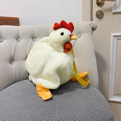 Funny Women's Chicken Purse Shoulder Bag Large Capacity