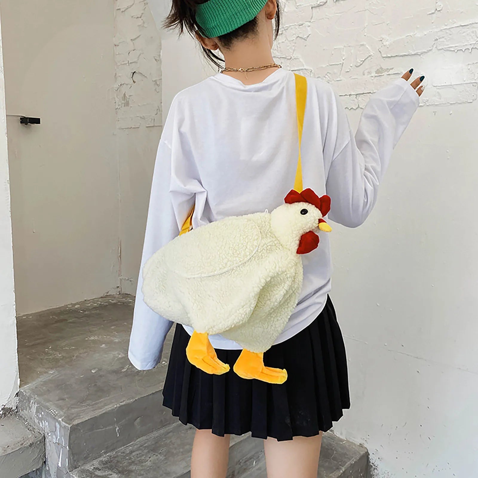Funny Women's Chicken Purse Shoulder Bag Large Capacity