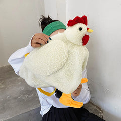 Funny Women's Chicken Purse Shoulder Bag Large Capacity