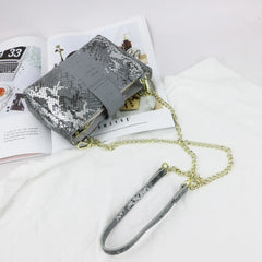 Embossed PU Leather Bag Women Shoulder Chain Bag Crossbody Lady Bag