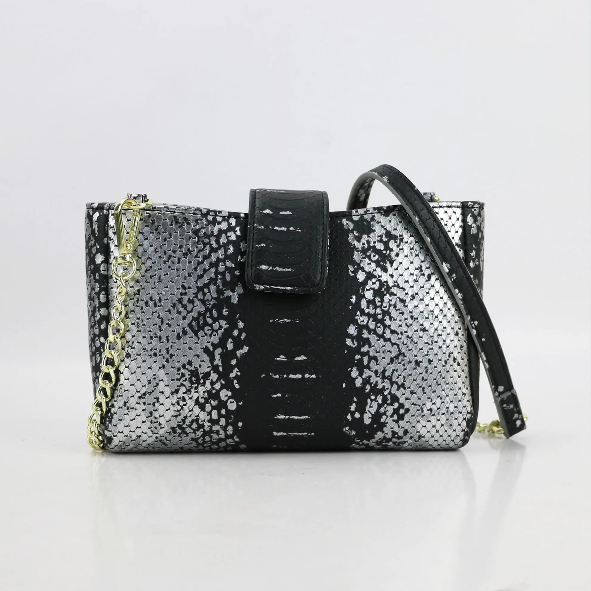 Embossed PU Leather Bag Women Shoulder Chain Bag Crossbody Lady Bag