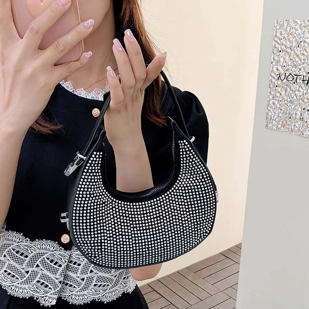 Diamond Rhinestones Women Underarm Bags Clutches Totes Party Shoulder Bags