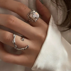 Minimalist Geometric Rings Set Party Jewelry