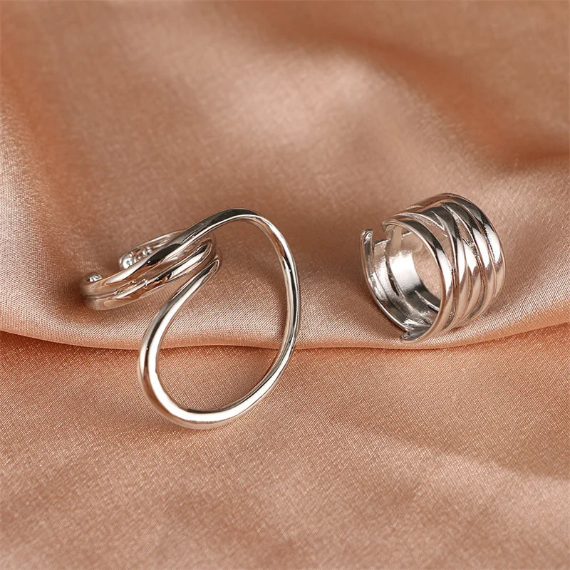 Minimalist Geometric Rings Set Party Jewelry