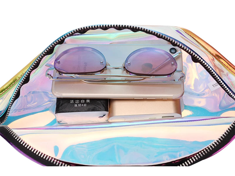Laser Transparent Waist Pack Hip Bag Waterproof Travel Beach Waist