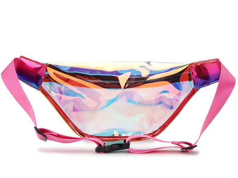 Laser Transparent Waist Pack Hip Bag Waterproof Travel Beach Waist