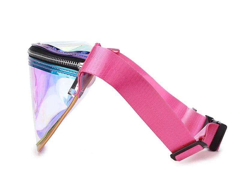 Laser Transparent Waist Pack Hip Bag Waterproof Travel Beach Waist
