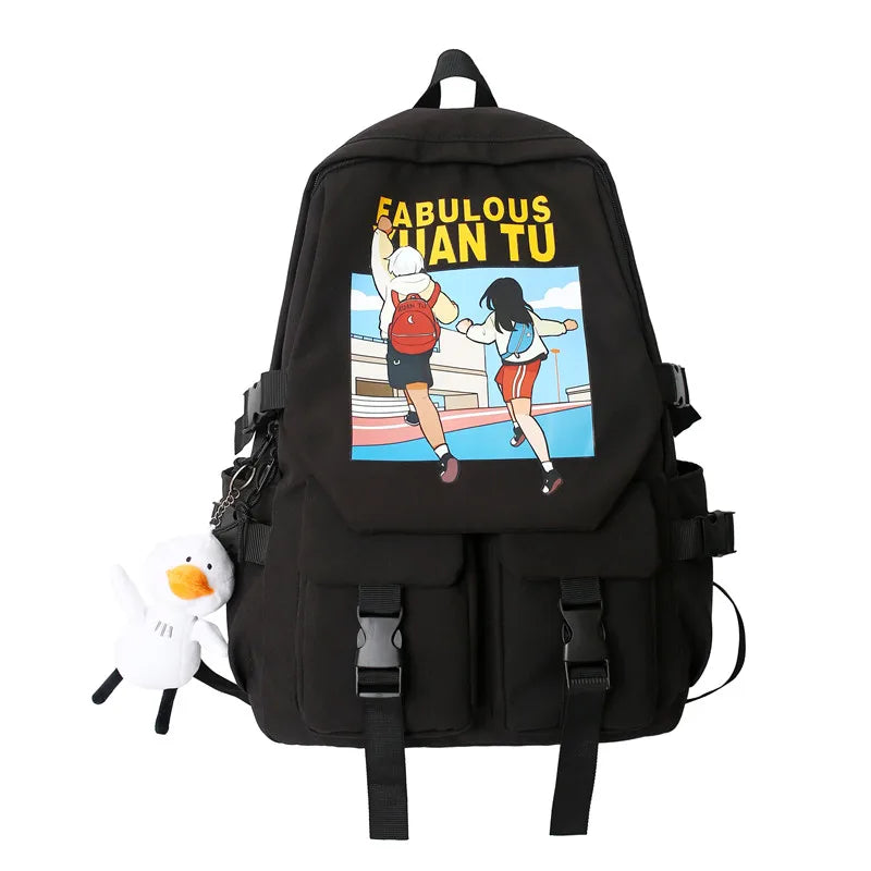 Waterproof Teenage Girl Boy Student College Schoolbag Backpack