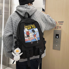 Waterproof Teenage Girl Boy Student College Schoolbag Backpack