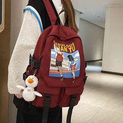 Waterproof Teenage Girl Boy Student College Schoolbag Backpack