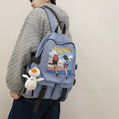 Waterproof Teenage Girl Boy Student College Schoolbag Backpack