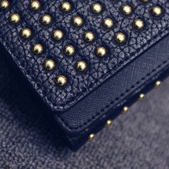 Women's Wallet with Rivets and Phone Pocket
