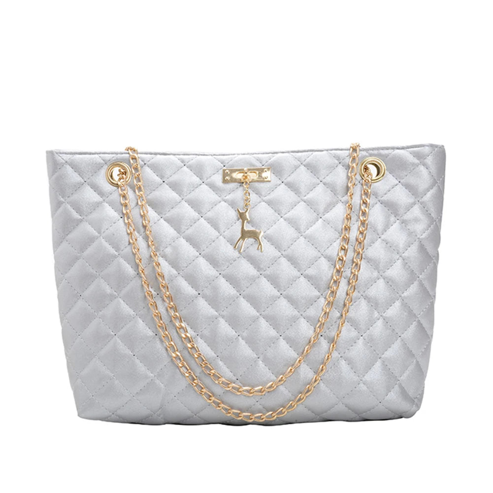 Women's PU Leather Shoulder Handbag Large Capacity Top-handle Bag