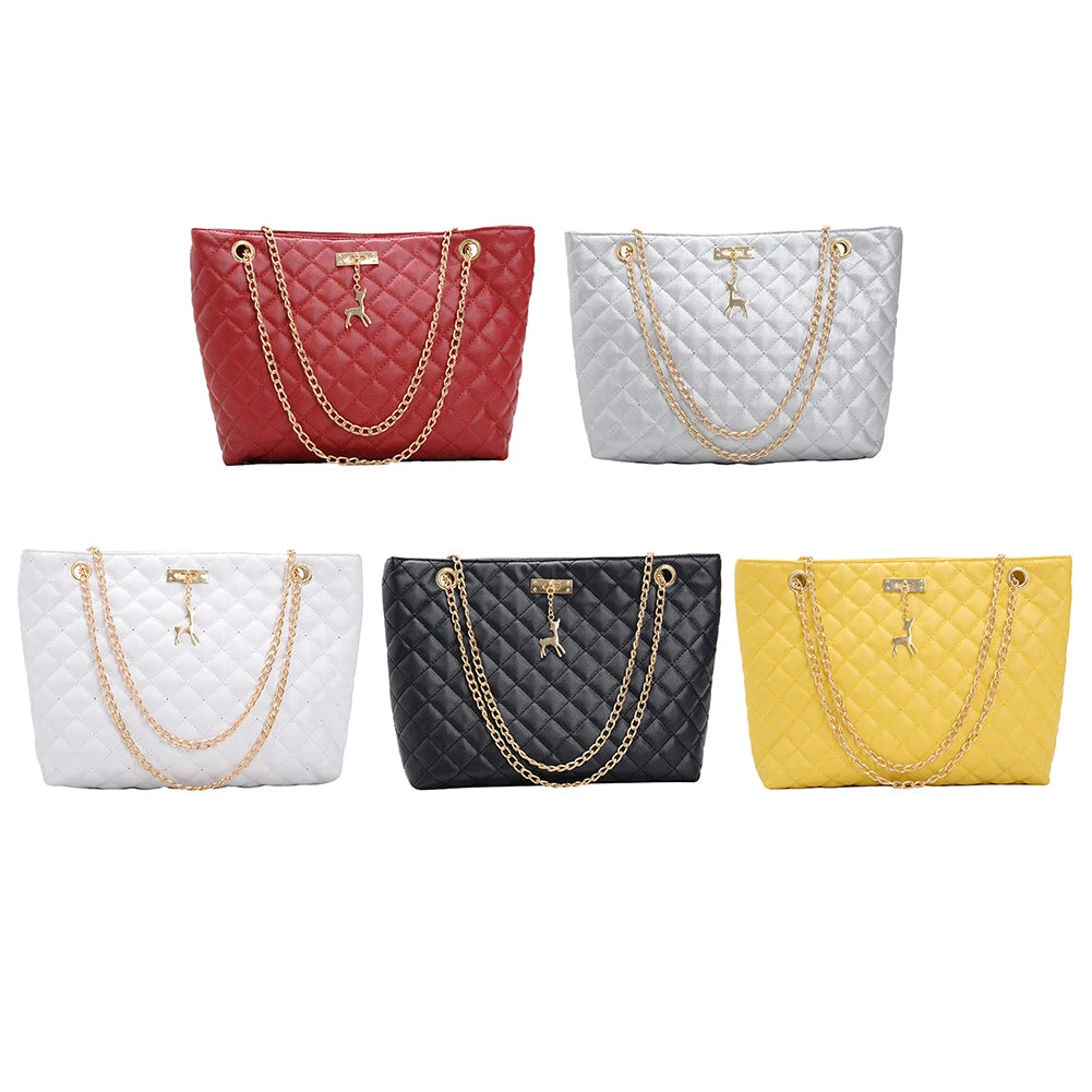 Delicate Casual Shoulder Handbag PU Leather Women Large Capacity Travel Bag