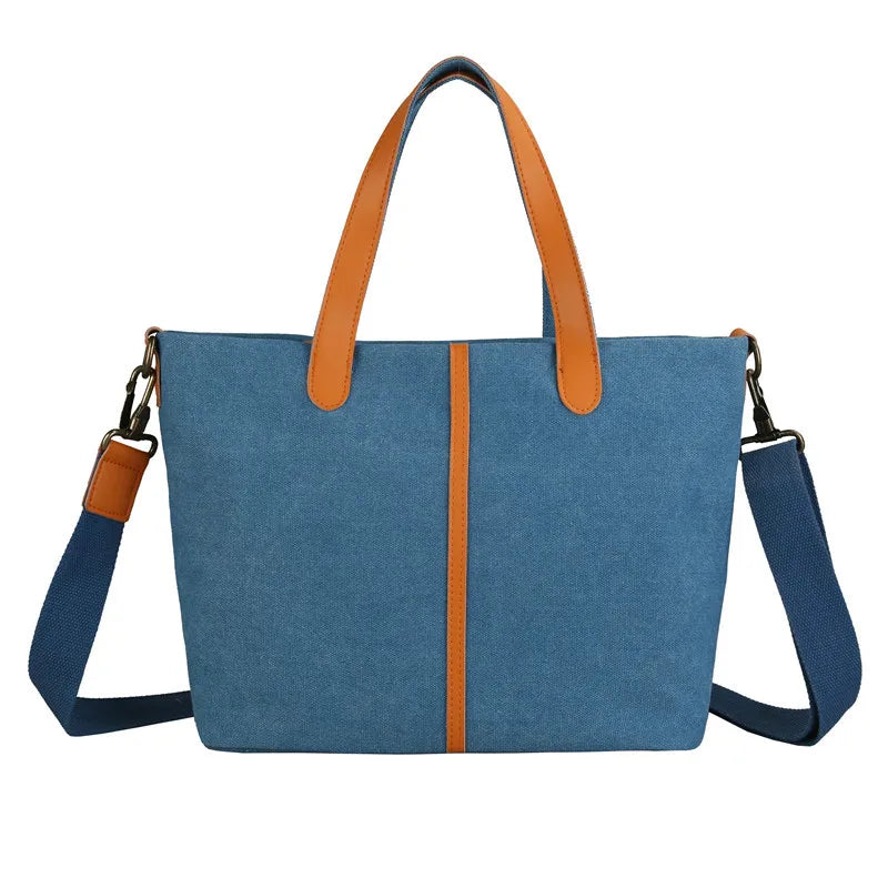 Canvas Shoulder Crossbody Bag Large Capacity Tote Ladies Casual Handbag