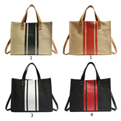 Ladies Canvas Shoulder Handbag Travel Tote Top-handle Shopping Bag