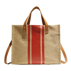 Ladies Canvas Shoulder Handbag Travel Tote Top-handle Shopping Bag