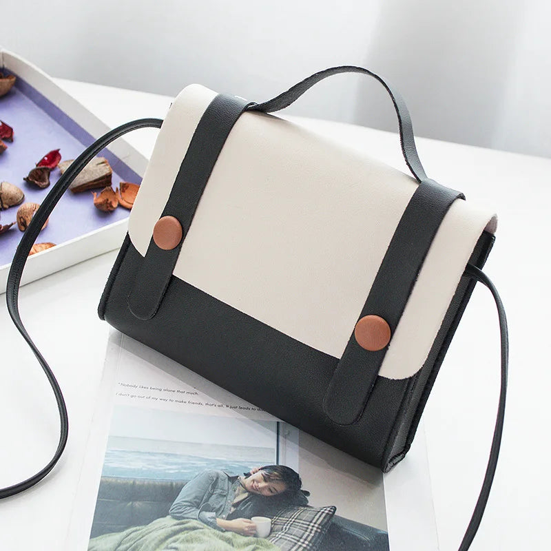 Women's Soft PU Mini Messenger Bag Small Square Shoulder Bags