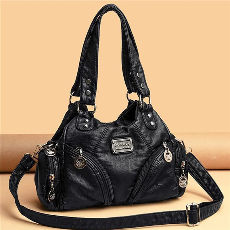 Soft Leather Handbags Women's Shoulder Tote Bag