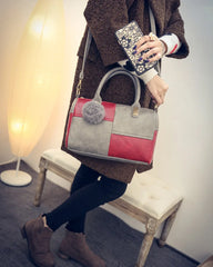 Hot Boston Patchwork PU Leather Women Bag Shoulder Crossbody Messenger Bags Hand