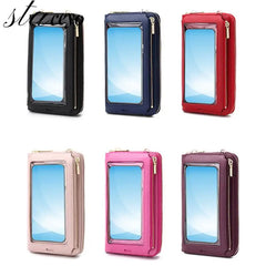 Waterproof Crossbody Shoulder Bag with Phone Purse and Transparent Window