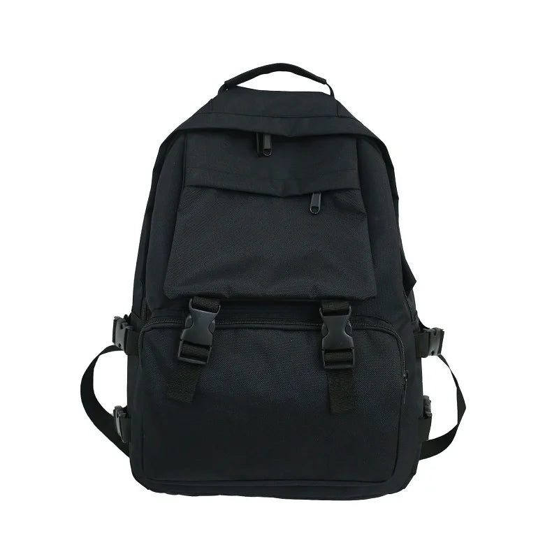 Lady Student Nylon Shoulder Schoolbag Backpack Bookbag