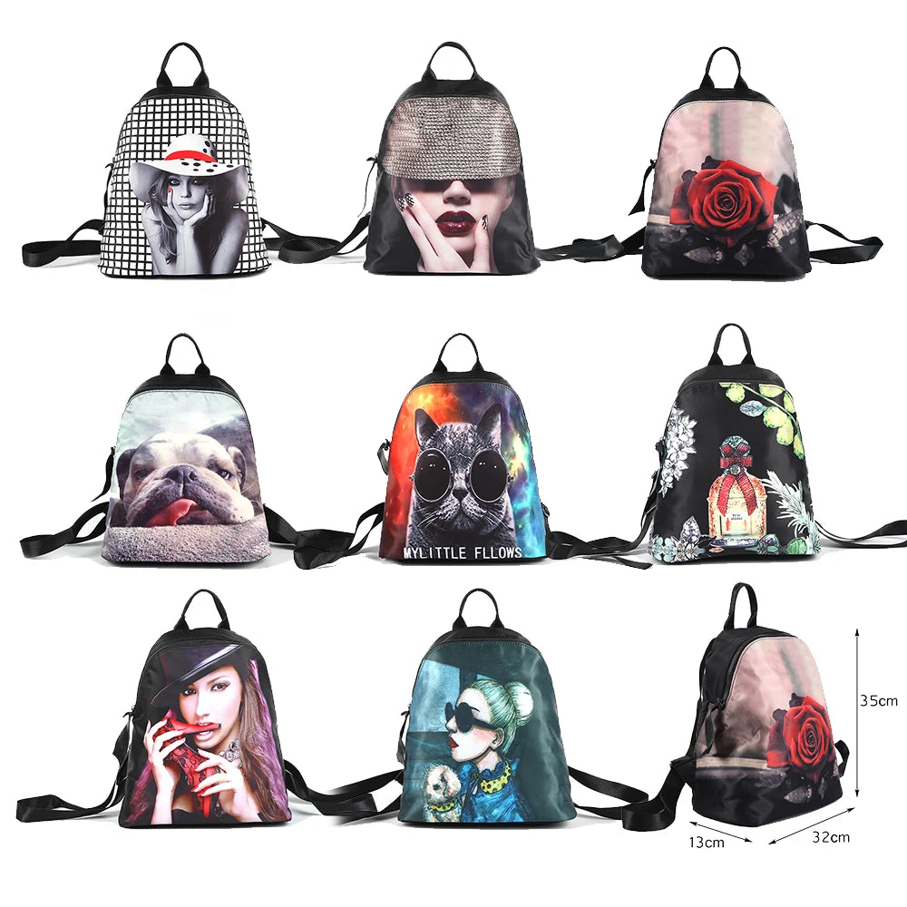 Large Capacity Women Backpack Hot European American Street High Waterproof