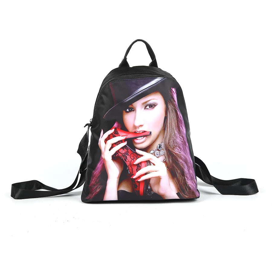 Large Capacity Women Backpack Hot European American Street High Waterproof
