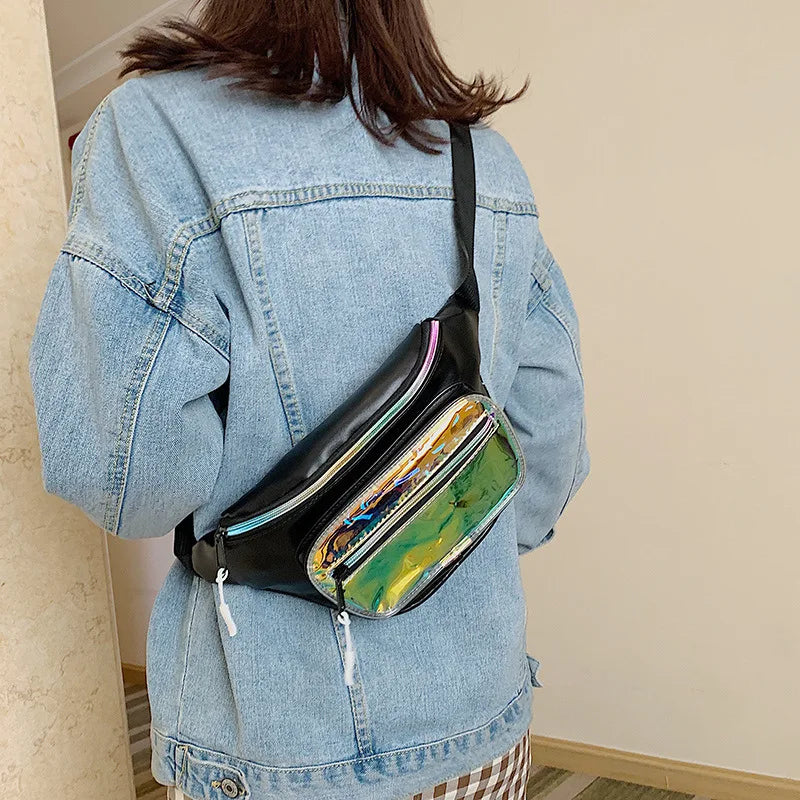 Laser Chest Bag Women's Sports Small Crossbody Bag