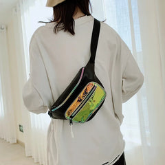 Laser Chest Bag Women's Sports Small Crossbody Bag