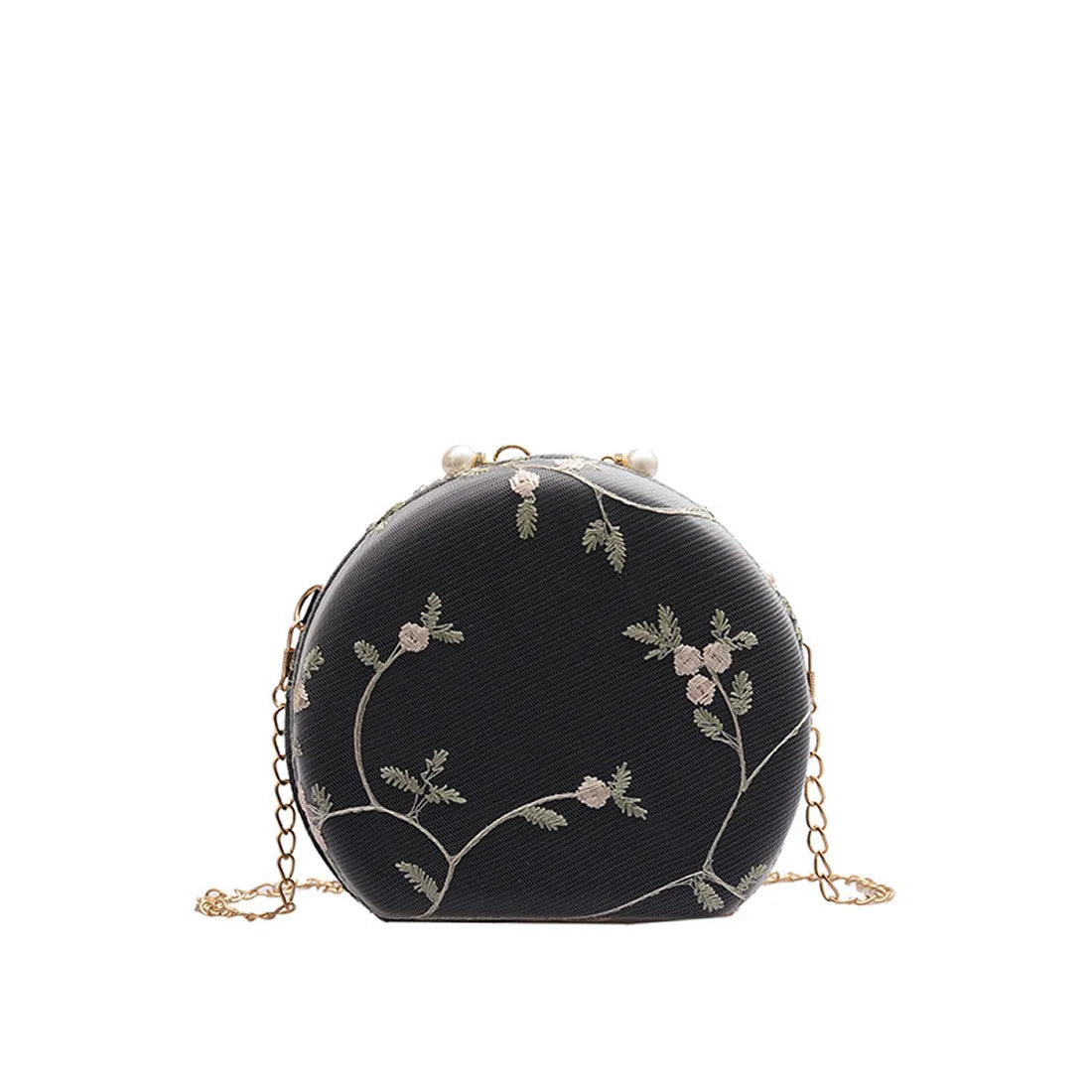 Leather Shoulder Bags Female Round Evening Bags Ladies Wedding Clutches