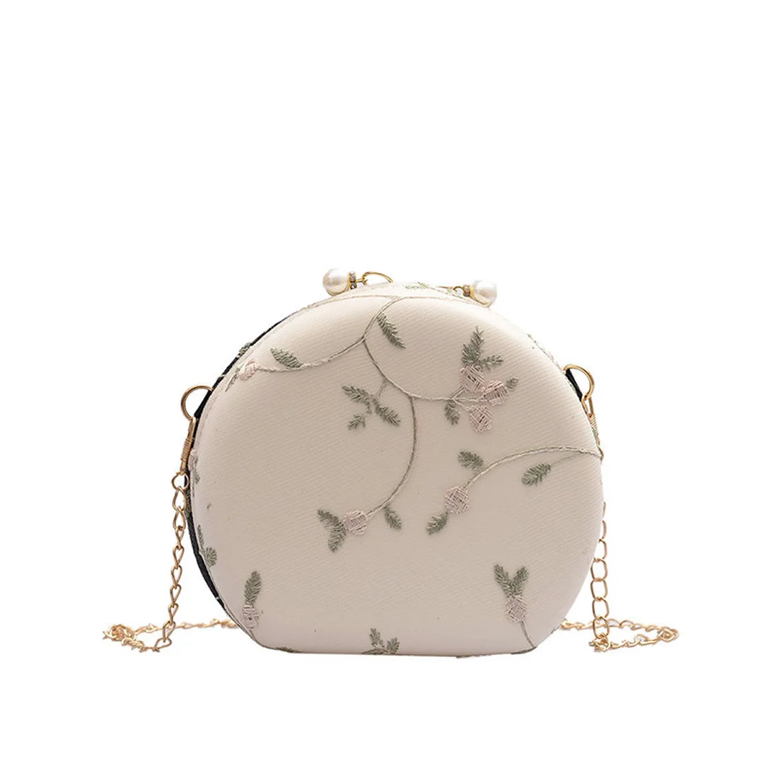 Leather Shoulder Bags Female Round Evening Bags Ladies Wedding Clutches