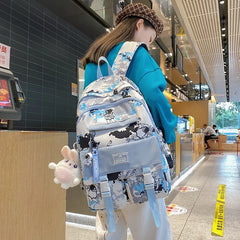 Colorful Schoolbag for Women College Students Teenage Girl Bag