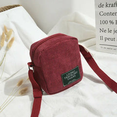 Corduroy Satchel Tote Purse Mini Shoulder Bag Phone Bags
