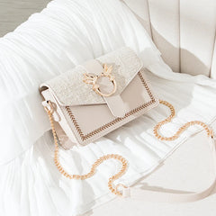Vintage Chain Shoulder Bag Mini Crossbody Handbag Tote Female Flap Purse