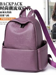 Soft Leather Backpack Women Large Capacity Travel Shoulder Bags Girls School Bag